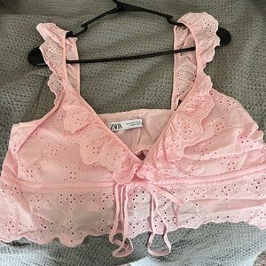 BRAND NEW ZARA BABY PINK TANK TOP! Size medium
